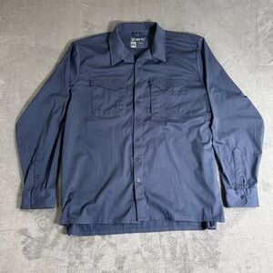 Vertx Mens XL Navy Blue Long Sleeve Tactical Snap Front Shirt VTX1475LS